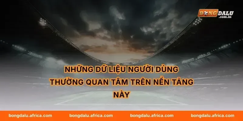 Những dữ liệu người dùng thường quan tâm trên nền tảng này